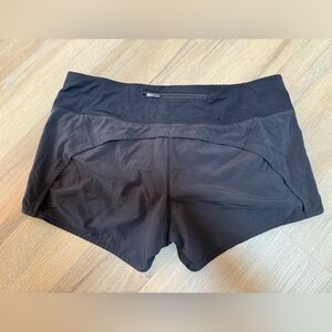 Lululemon Speed Up Shorts Women’s Size 12 Black Pocket Lined Running Workout